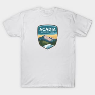 Acadia National Park Landscape Emblem T-Shirt